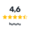 4,6 with rating stars and the kununu logo